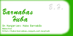 barnabas huba business card